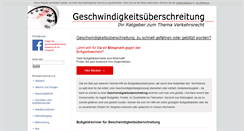 Desktop Screenshot of geschwindigkeitsueberschreitung.net